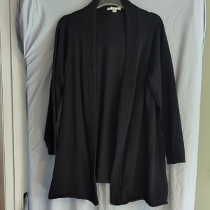 Liz Claiborne Elegant Black Open Cardigan